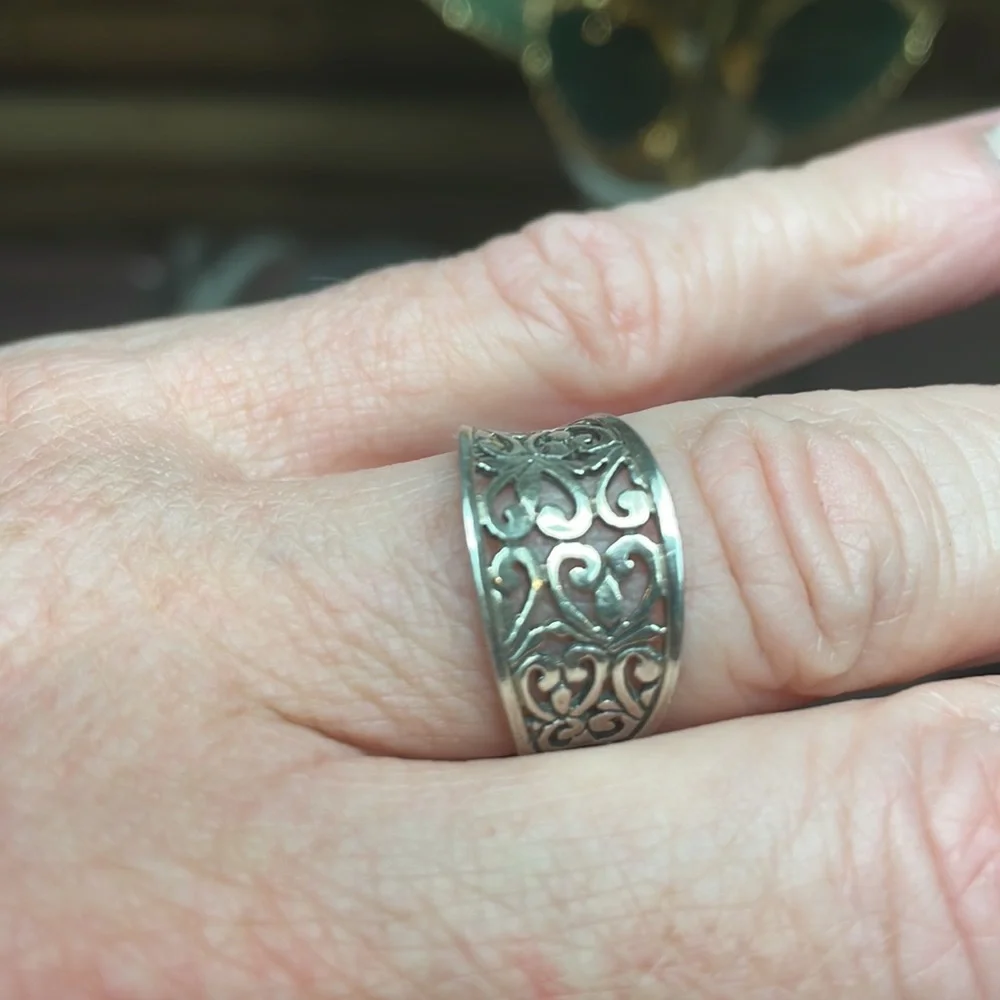 Vintage Sterling heart ring